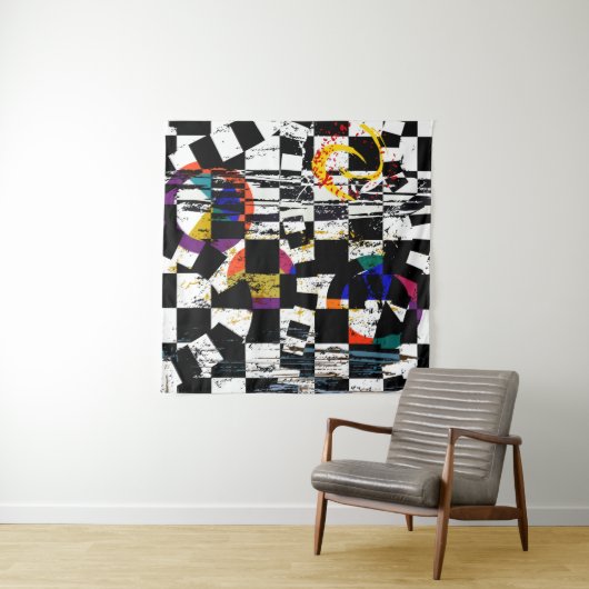 abstract background composition, with strokes, spl タペストリー (インサイチュ(横))