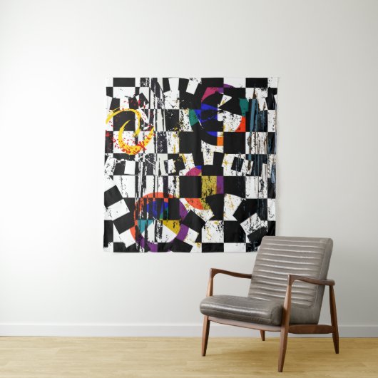 abstract background composition, with strokes, spl タペストリー (インサイチュ)