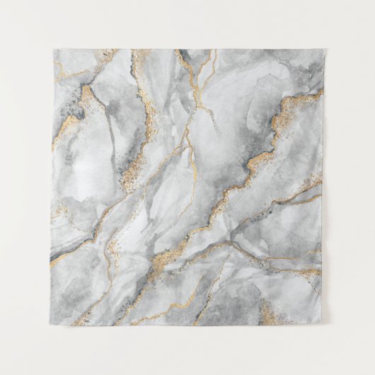 abstract background, creative texture of white mar タペストリー (正面)