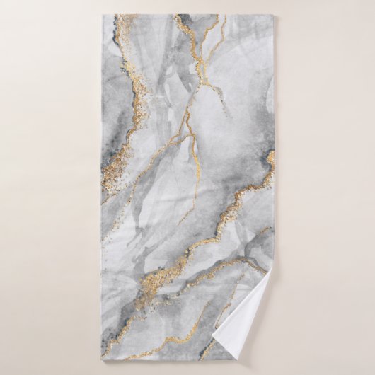 abstract background, creative texture of white mar バスタオル (バスタオル)