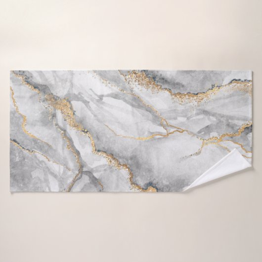 abstract background, creative texture of white mar バスタオル (バスタオル)