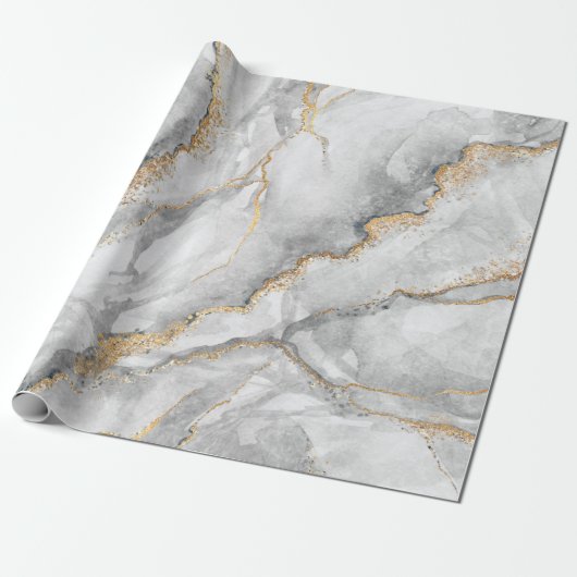 abstract background, creative texture of white mar ラッピングペーパー (アンロールド)