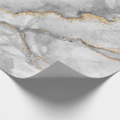 abstract background, creative texture of white mar ラッピングペーパー (角)