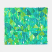 Abstract background. green mosaic フリースブランケット (正面(横))