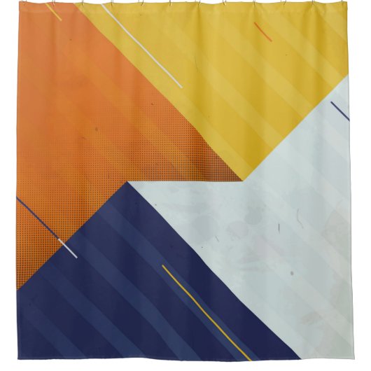  Abstract Background. Grunge texture. Triangle geo シャワーカーテン (正面)