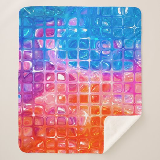 abstract background.multicolored mosaic シェルパブランケット (正面)