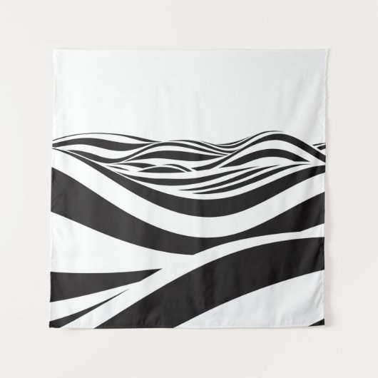 Abstract background of waves. 3D optical illusion- タペストリー (正面)