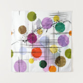 abstract background pattern, with circles, lines, タペストリー (正面(横))