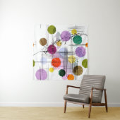 abstract background pattern, with circles, lines, タペストリー (インサイチュ(横))