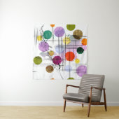 abstract background pattern, with circles, lines, タペストリー (インサイチュ)