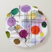 abstract background pattern, with circles, lines, ラウンドクッション (裏面)