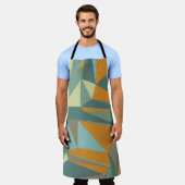 Abstract background with colorful trianglesabstrac エプロン (着用した状態)