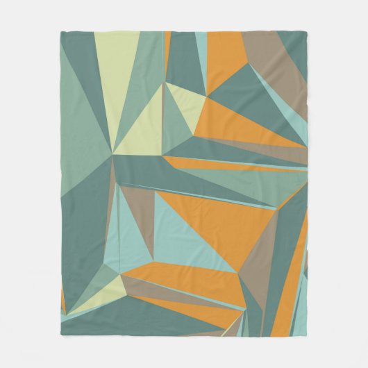 Abstract background with colorful trianglesabstrac フリースブランケット (正面)