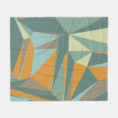 Abstract background with colorful trianglesabstrac フリースブランケット (正面(横))