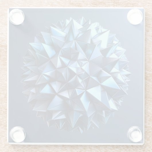 abstract ball of irregular pyramides  ガラスコースター (裏面)