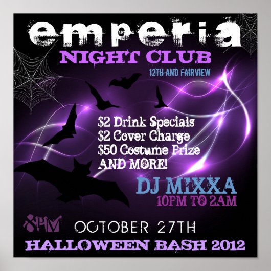 Abstract Bats Promotional Halloween Poster ポスター (正面)