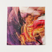 Abstract beautiful purple, red and yellow bright c タペストリー (正面(横))
