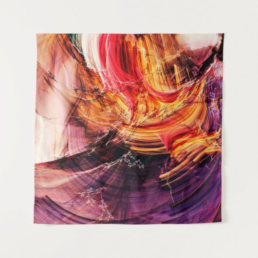 Abstract beautiful purple, red and yellow bright c タペストリー (正面)