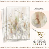 Abstract Beige Gray Decoupage Tissue Paper 薄葉紙