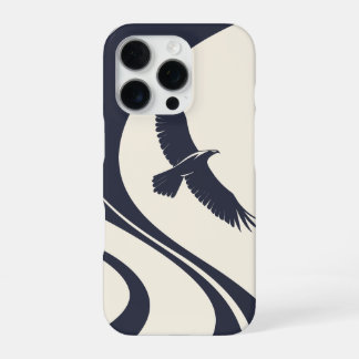 Abstract Bird Minimalist Navy iPhone 16 Pro Proケース