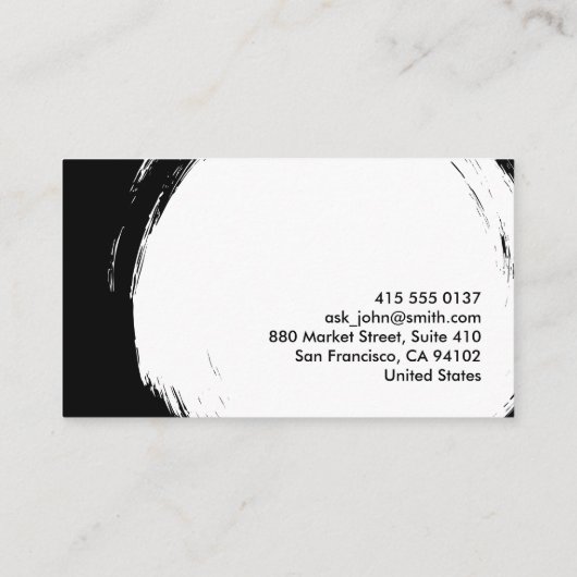 Abstract Black 名刺 (裏面)