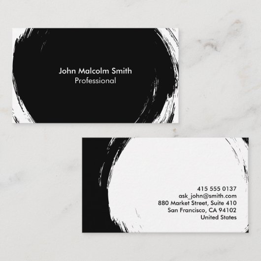 Abstract Black 名刺 (正面/裏面)