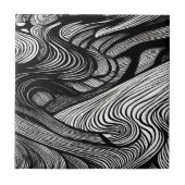 ABSTRACT BLACK AND WHITE タイル (正面)
