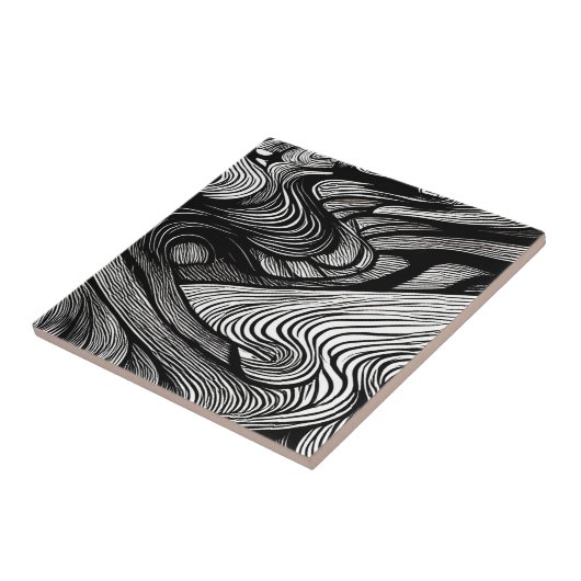 ABSTRACT BLACK AND WHITE タイル (側面)