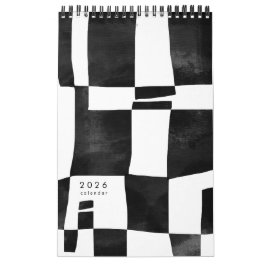 Abstract Black and White Art Calendar カレンダー