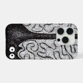 Abstract Black and White Doodle Art iPhoneケース (裏面横)