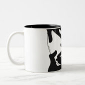Abstract Black and White Hands Mug ツートーンマグカップ (左)