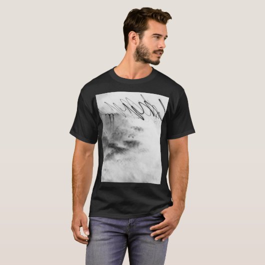 Abstract Black and White Light Trails Long Exposur Tシャツ (正面フル)