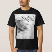 Abstract Black and White Light Trails Long Exposur Tシャツ (正面)