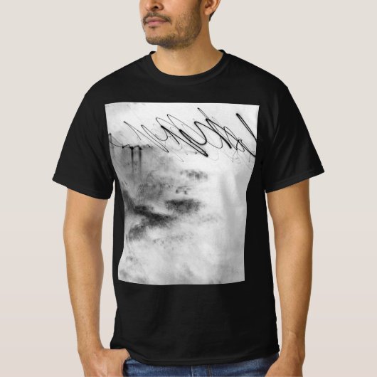 Abstract Black and White Light Trails Long Exposur Tシャツ (正面)