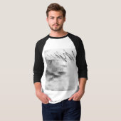 Abstract Black and White Light Trails Long Exposur Tシャツ (正面フル)