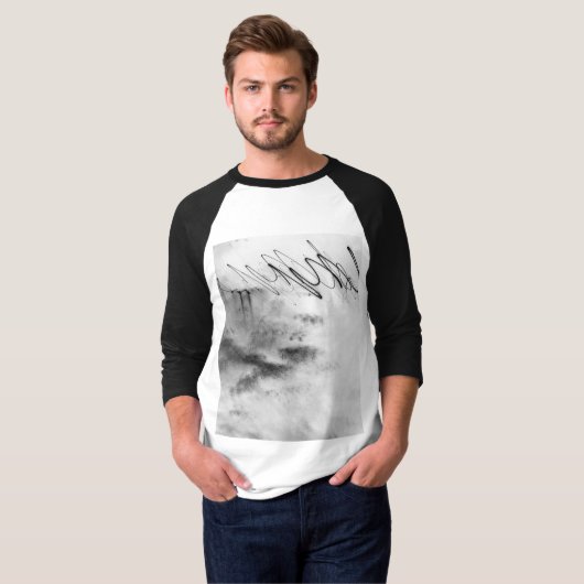 Abstract Black and White Light Trails Long Exposur Tシャツ (正面フル)