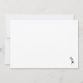 Abstract Black and White Reeds Water Reflections サンキューカード (裏面)