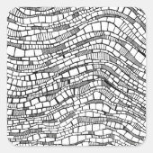 Abstract Black and White Shapes Design  スクエアシール (正面)