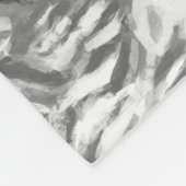 Abstract Black and White Zebra Art フリースブランケット (角)