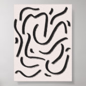 Abstract Black Brush Strokes ポスター (正面)