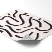 Abstract Black Brush Strokes ポスター (角)