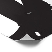 Abstract Black Brushstrokes Poster ポスター (角)