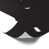 Abstract Black Brushstrokes Poster II ポスター (角)