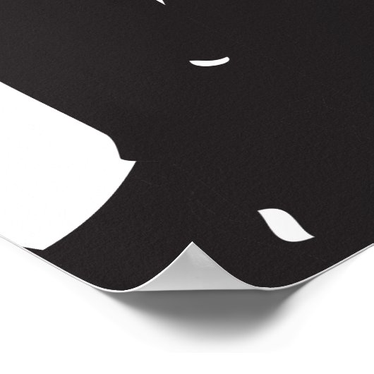 Abstract Black Brushstrokes Poster II ポスター (角)