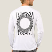 Abstract Black Hole Spiral Line Art  トライブレンドＴシャツ (背面)