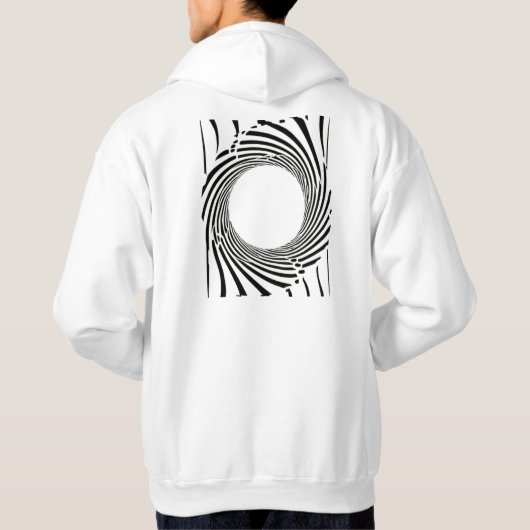 Abstract Black Hole Spiral Line Art  パーカ (裏面)