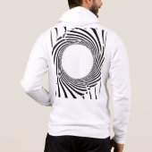 Abstract Black Hole Spiral Line Art パーカ (裏面)