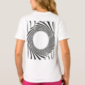 Abstract Black Hole Spiral Line Art  Tシャツ (裏面)