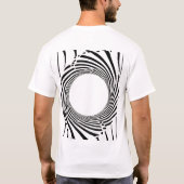 Abstract Black Hole Spiral Line Art Tシャツ (裏面)