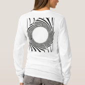 Abstract Black Hole Spiral Line Art Tシャツ (裏面)